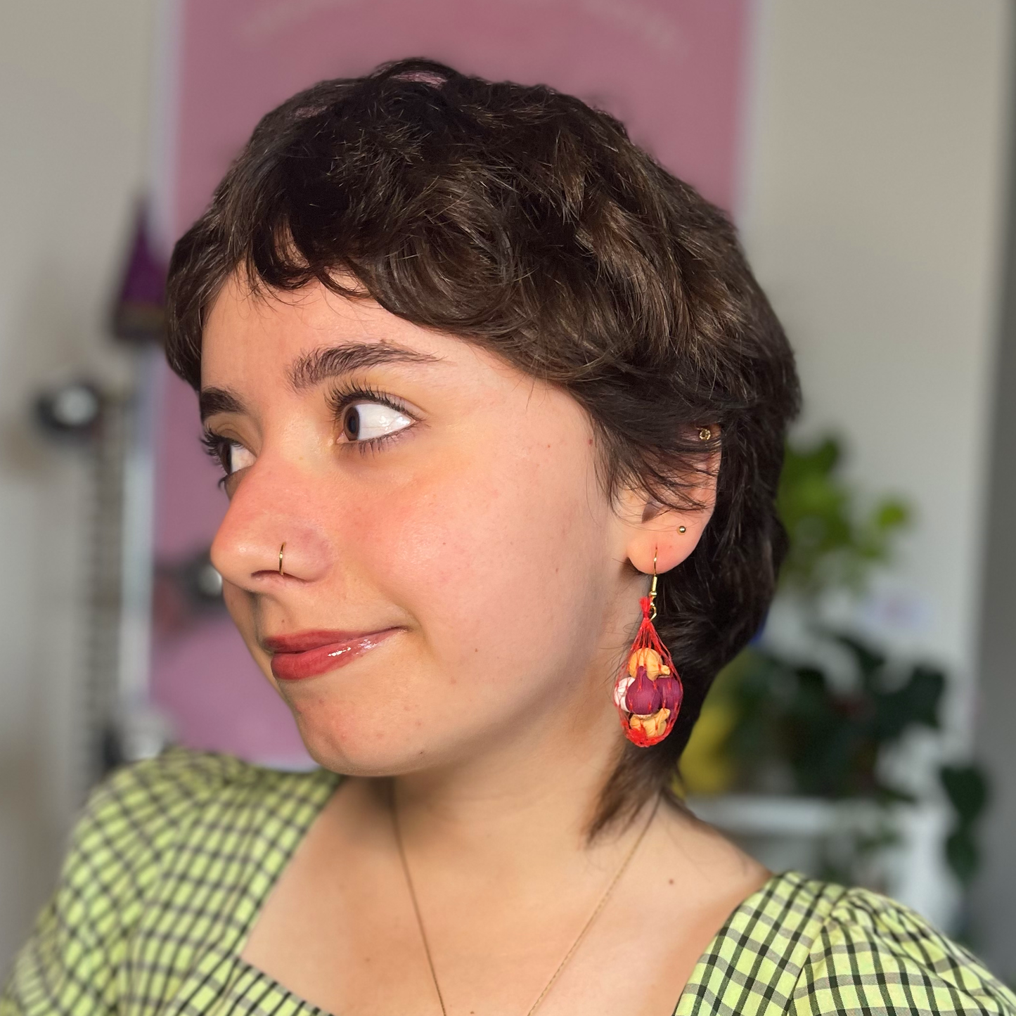 MIXED ONION BAG EARRINGS