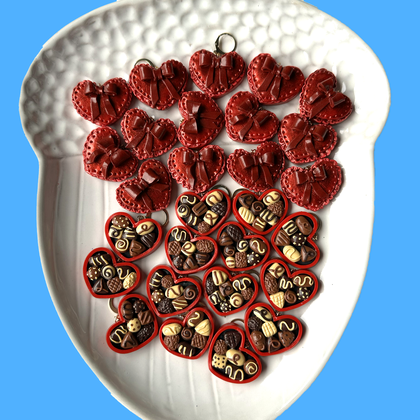 HEART BOX OF CHOCOLATES EARRINGS