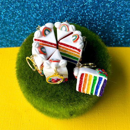 RAINBOW CAKE SLICE***SINGLE*** EARRING