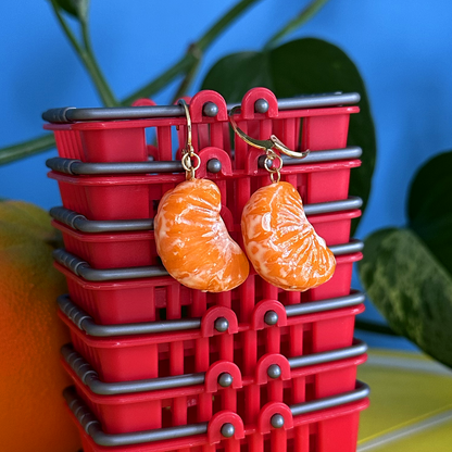ORANGE WEDGE CHARM ***SINGLE*** EARRING
