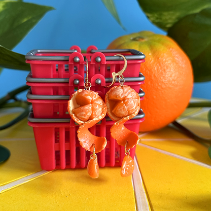 SPIRAL PEEL ORANGE ***SINGLE*** EARRING