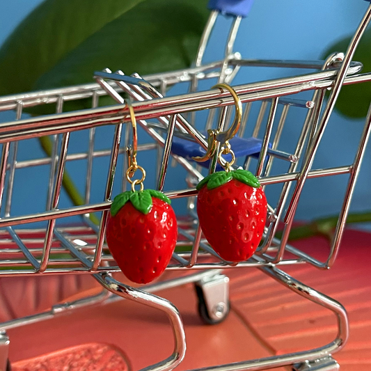 STRAWBERRY CHARMS ***SINGLE*** EARRING