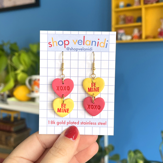 TALKING HEARTS 2-TIER EARRINGS (PAIR)