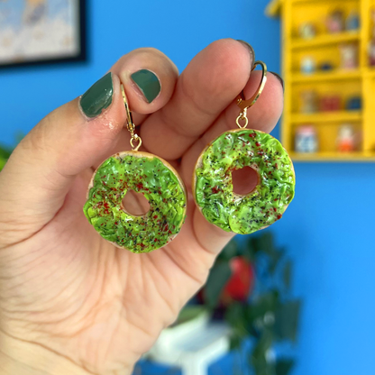 AVOCADO BAGEL ***SINGLE*** EARRING