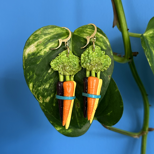 MULTICOLOUR CARROTS BUNDLE EARRINGS (PAIR)