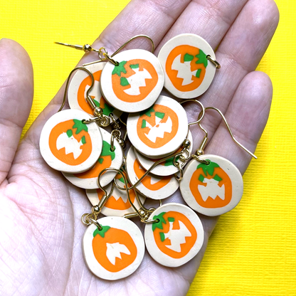 *CURSED* PUMPKIN COOKIE DANGLE EARRINGS *SINGLE CHARM*