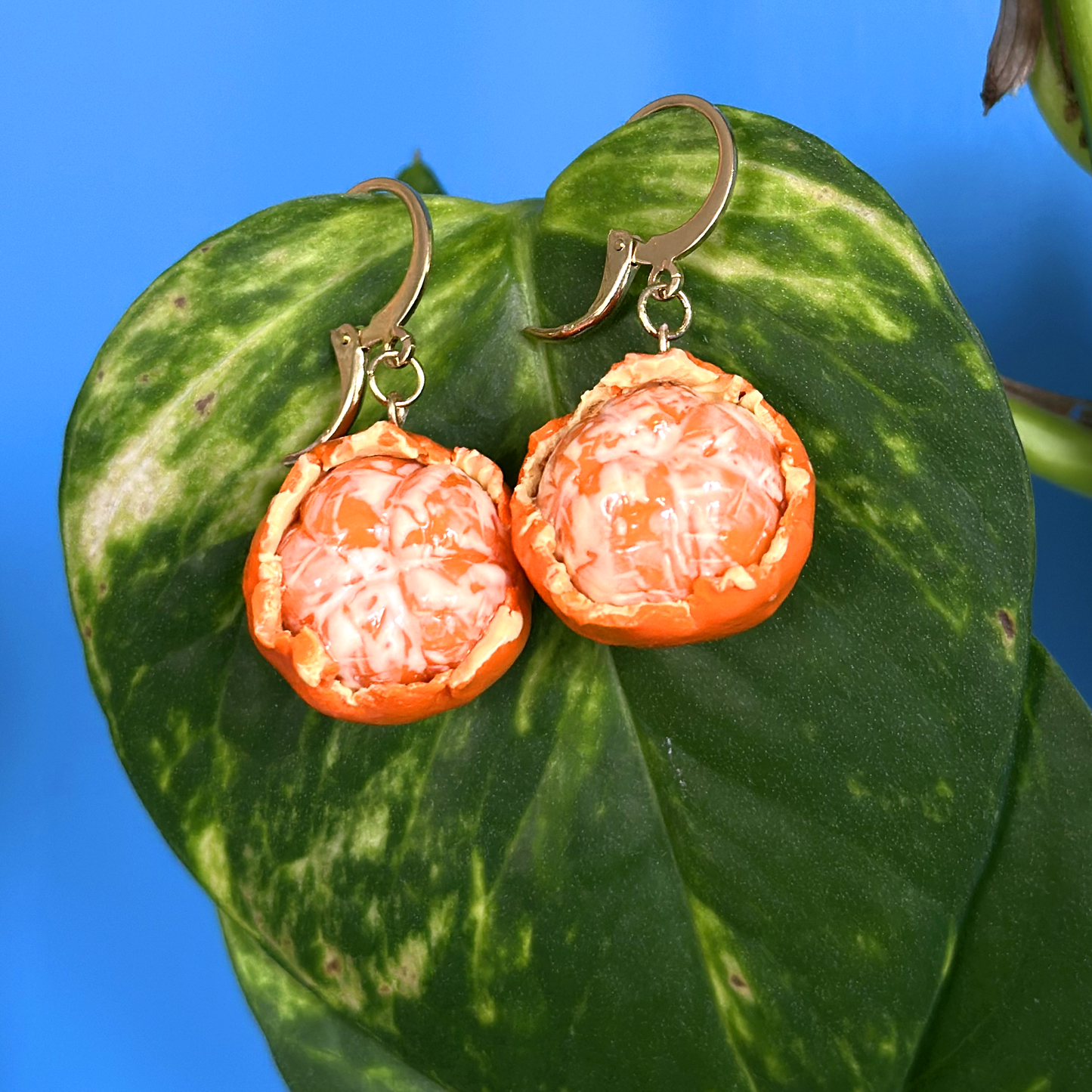 PEELED ORANGE ***SINGLE*** EARRING