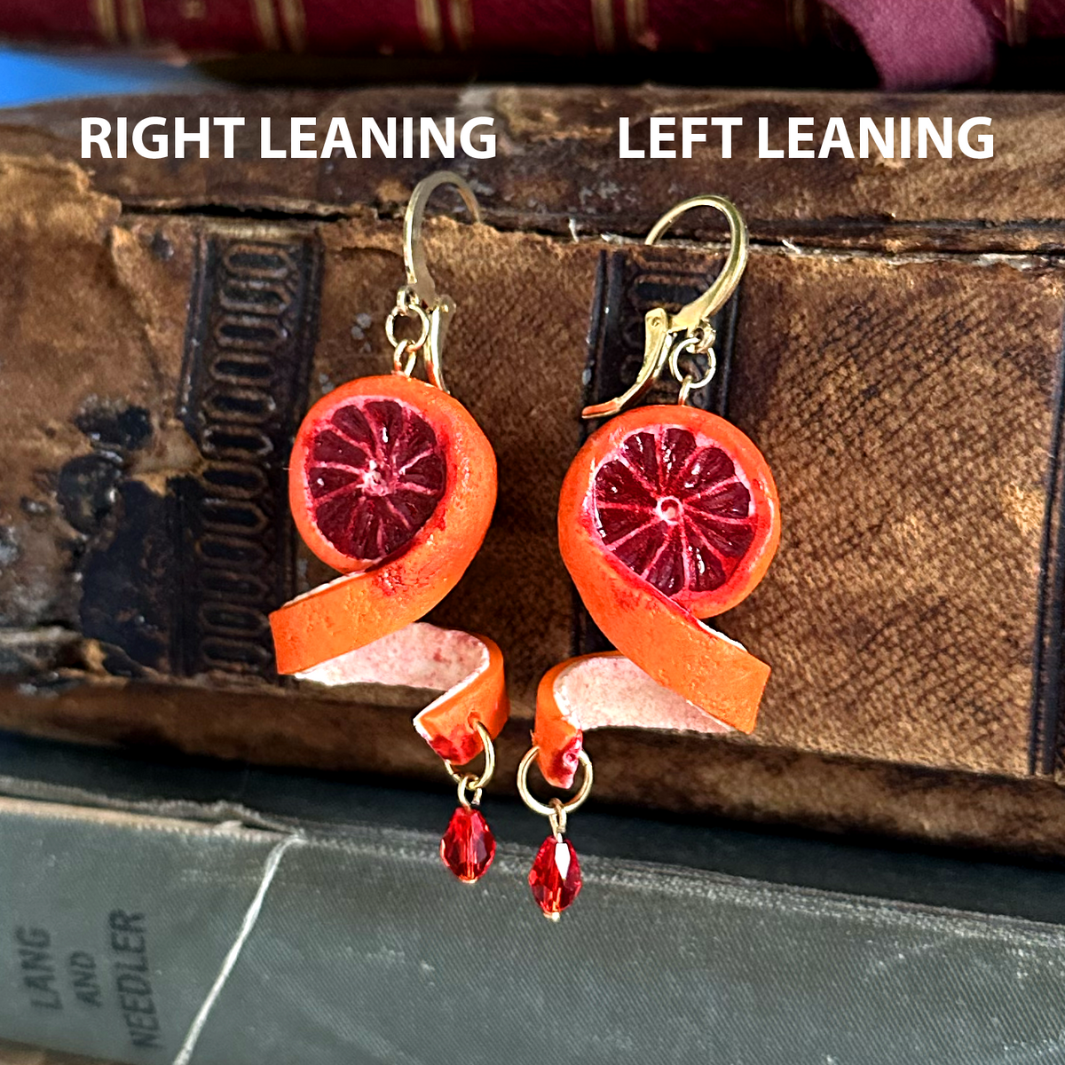 SPIRAL PEEL BLOODY ORANGE ***SINGLE*** EARRING