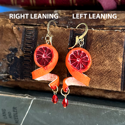 SPIRAL PEEL BLOODY ORANGE ***SINGLE*** EARRING