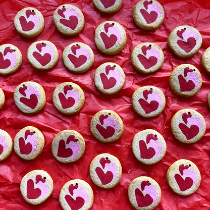 V-DAY HEARTS SUGAR COOKIE DANGLE EARRINGS ***SINGLE CHARM***