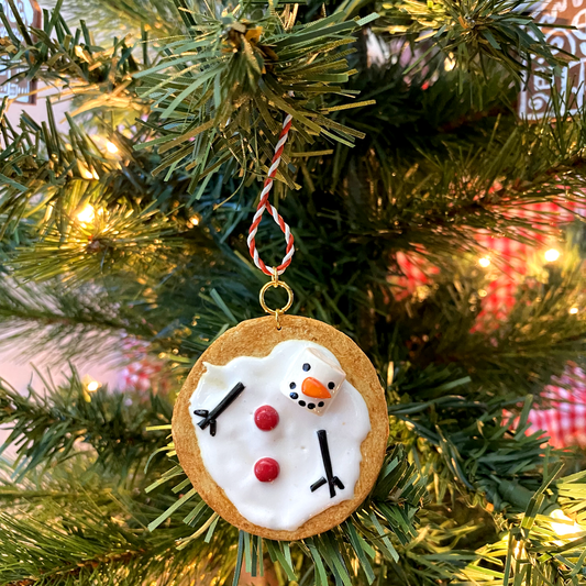 MELTED SNOWMAN COOKIE ORNAMENT